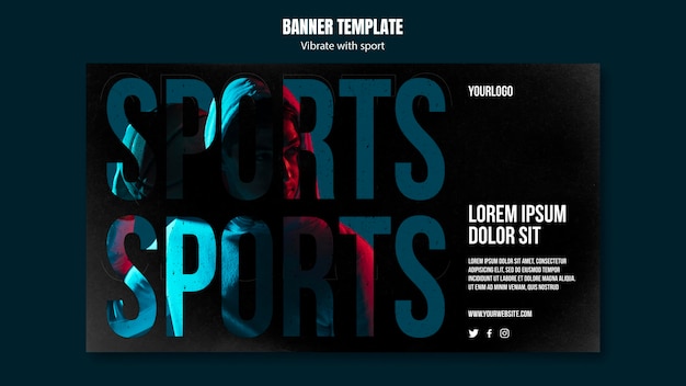 Banner de plantilla de anuncio deportivo