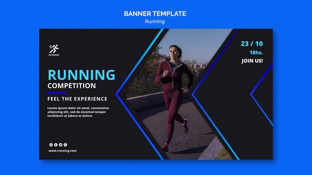 Banner de plantilla de competencia corriente