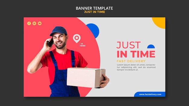 Banner de plantilla de empresa de entrega