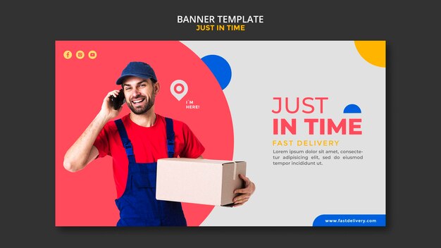 Banner de plantilla de empresa de entrega
