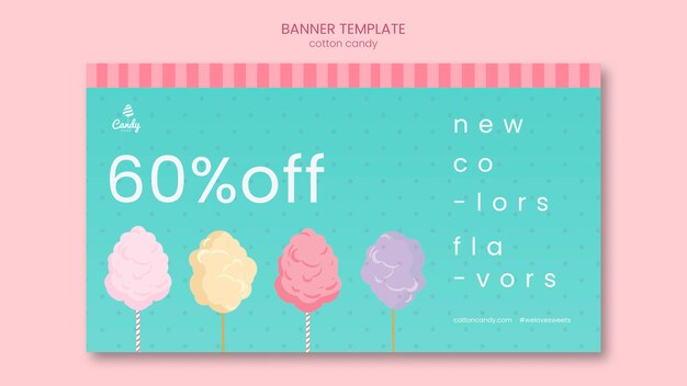 Banner de plantilla de tienda de dulces