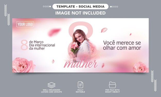 Banner de redes sociales día internacional de la mujer