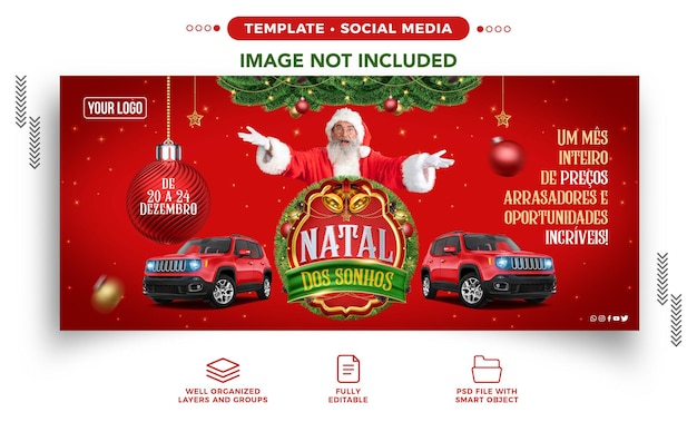 banner de redes sociales instagram dream christmas para agencia de autos
