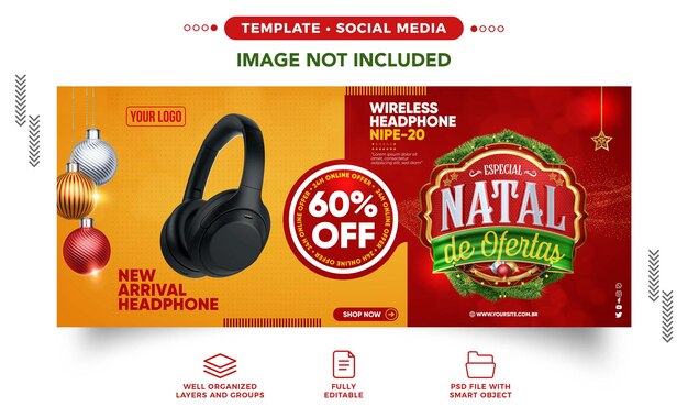 Banner de redes sociales Instagram Ofertas especiales Navidad