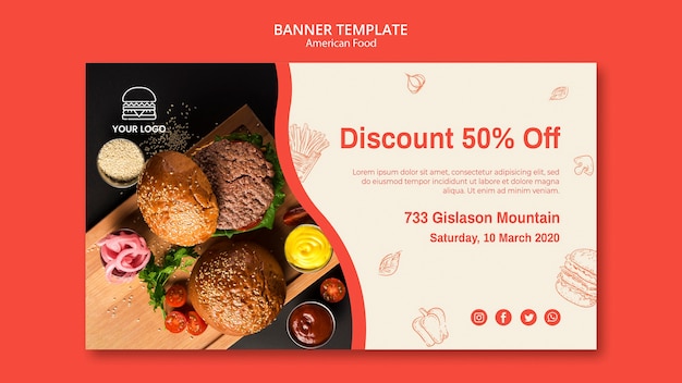Banner para restaurante de hamburguesas