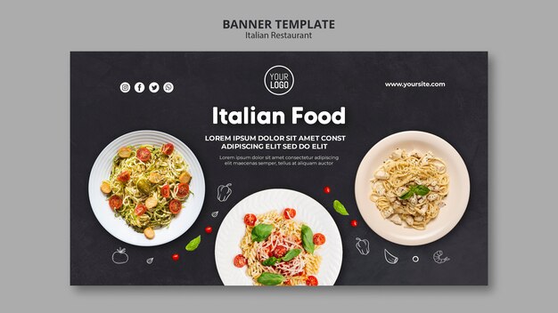 Banner ristorante italiano modello