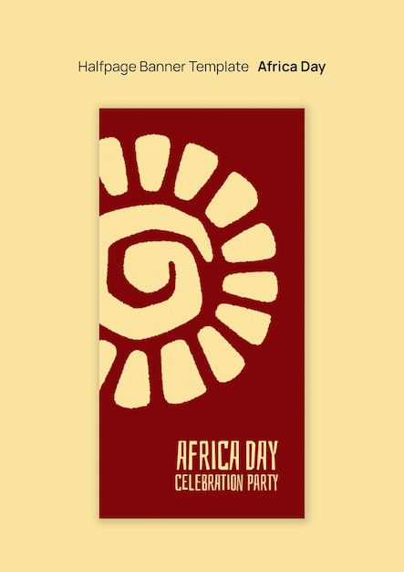 Gratis PSD banner sjabloon voor de viering van de afrika-dag