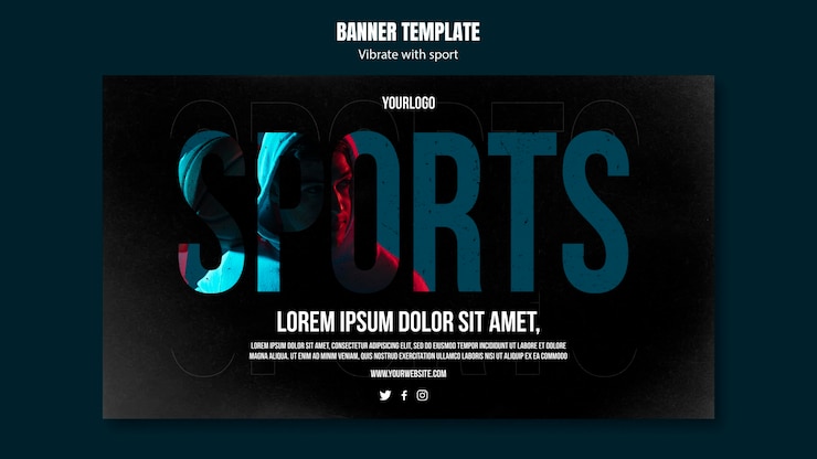 Gratis PSD banner sport advertentiesjabloon