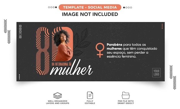 Banner sui social media Giornata internazionale della donna 8 marzo