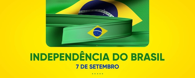 Banner sui social media Indipendenza dal Brasile il 7 settembre