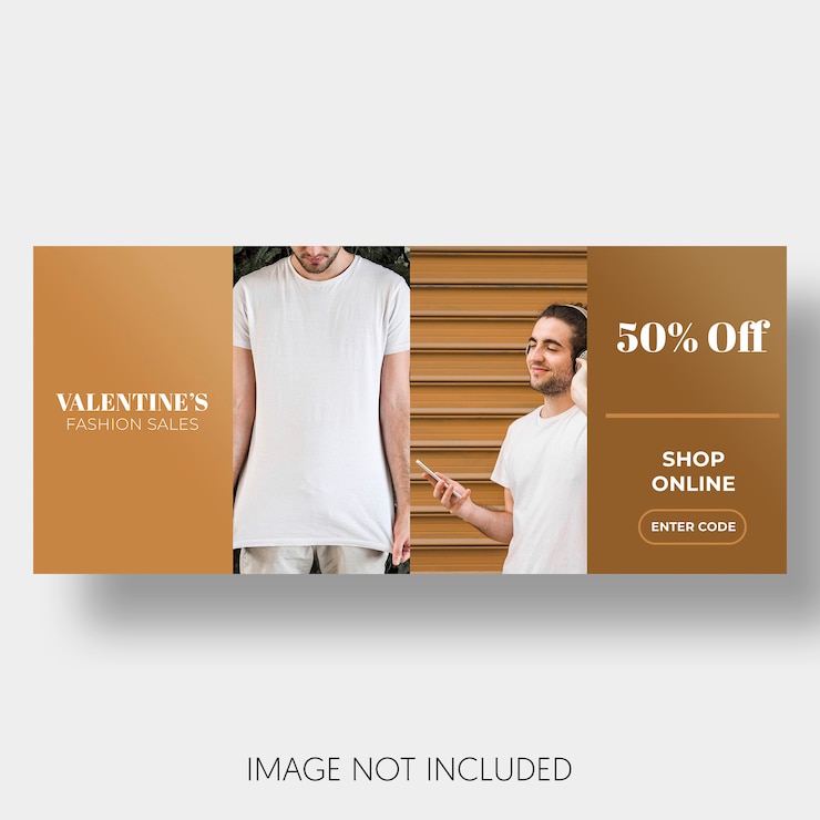 PSD Gratis banner template sales valentine's day