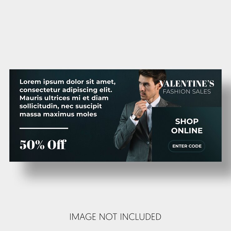 PSD Gratis banner template sales valentine's day