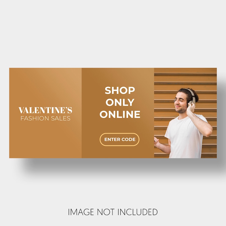 PSD Gratis banner template sales valentine's day