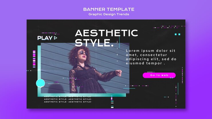 PSD gratuito banner de tendencias de diseño gráfico