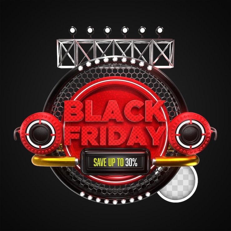 PSD gratuito banner de viernes negro. representación 3d