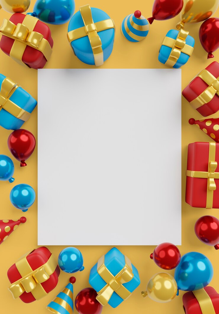 PSD gratuito banner vuoto per le vendite verticali di compleanno