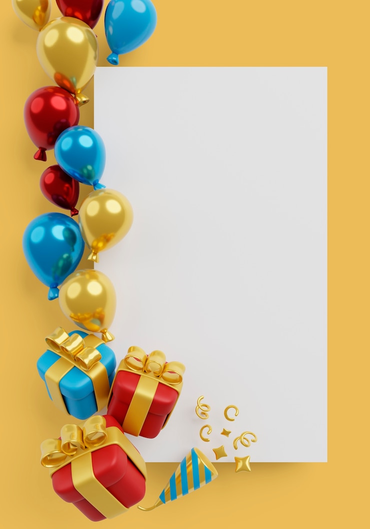 PSD gratuito banner vuoto per le vendite verticali di compleanno