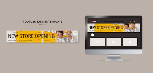 Banner de youtube de colección de moda