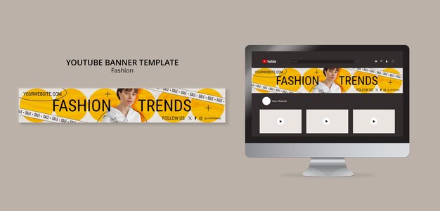 Banner de youtube de colección de moda