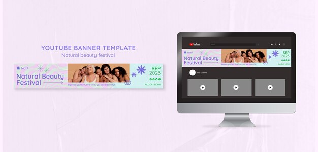 Banner youtube del festival di bellezza naturale