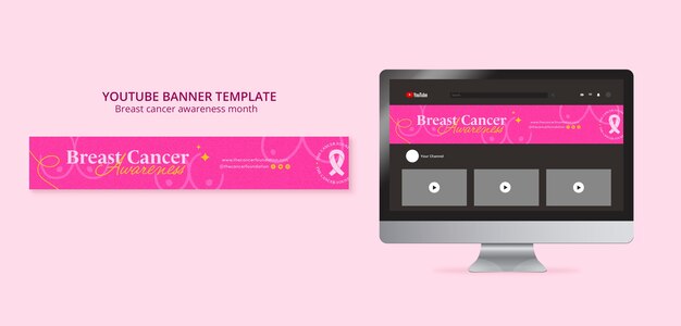 Banner youtube del mese di sensibilizzazione sul cancro al seno