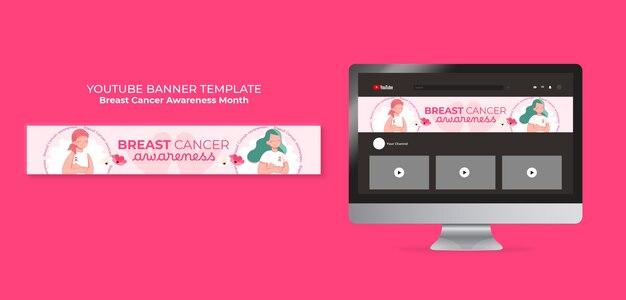 Banner youtube del mese di sensibilizzazione sul cancro al seno