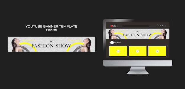 Banner youtube della collezione di moda