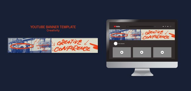 Banner youtube della conferenza sulla creatività