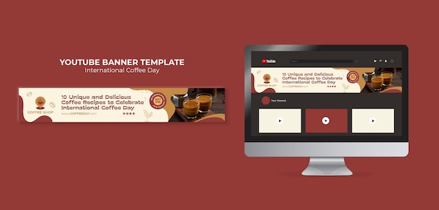 Banner youtube della giornata internazionale del caffè