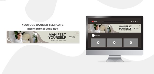 Banner youtube della giornata internazionale dello yoga