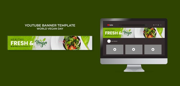 Banner youtube della giornata mondiale del vegano