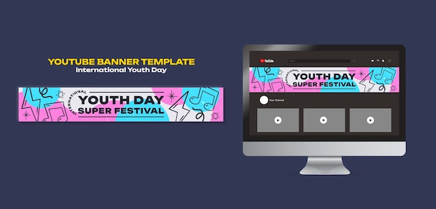 Banner de youtube del día internacional de la juventud