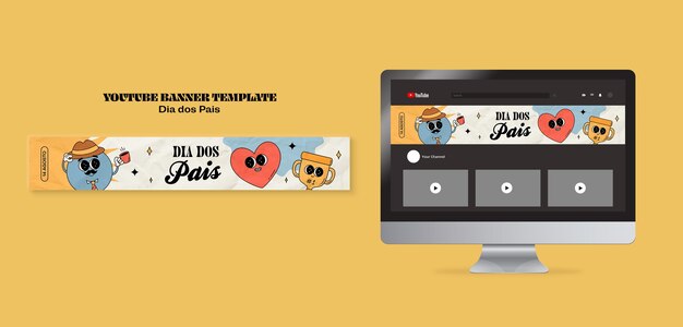 Banner de youtube feliz día del padre