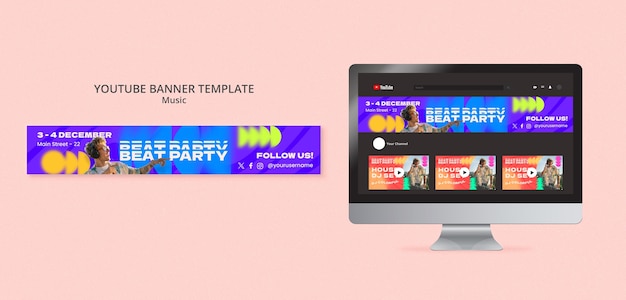 Banner youtube per eventi musicali