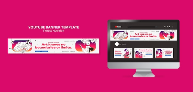 Banner youtube per la celebrazione della giornata mondiale dell'arte