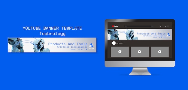banner de youtube de tecnología degradada ai