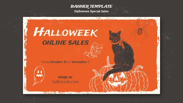 Gratis PSD bannermalplaatje voor halloweek