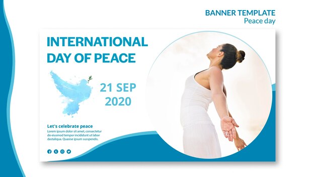 Bannermalplaatje voor internationale dag van vrede