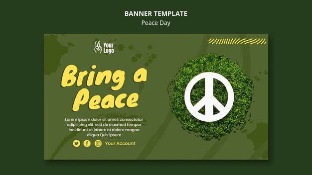 Bannermalplaatje voor Wereldvrededag