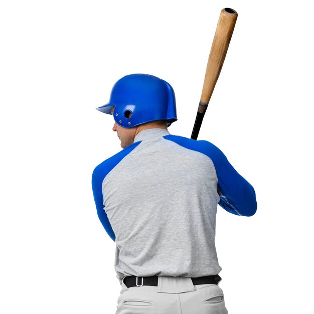 Baseballspeler geïsoleerd