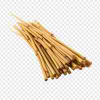PSD gratuito bastones de bambú utilizados para hornear alimentos con aislamiento selectivo sobre fondo transparente