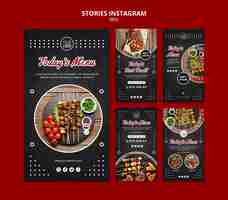 Gratis PSD bbq conceptverhalen instagram sjabloon