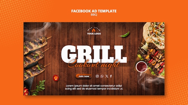 Gratis PSD bbq-sjabloonontwerp