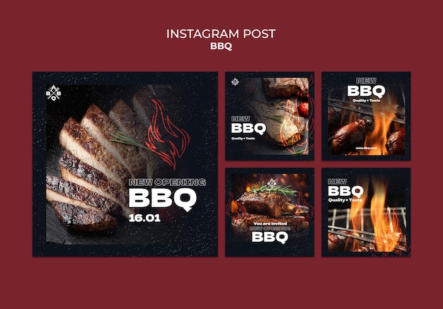 Gratis PSD bbq-sjabloonontwerp