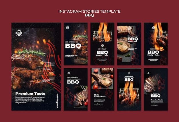 Gratis PSD bbq-sjabloonontwerp