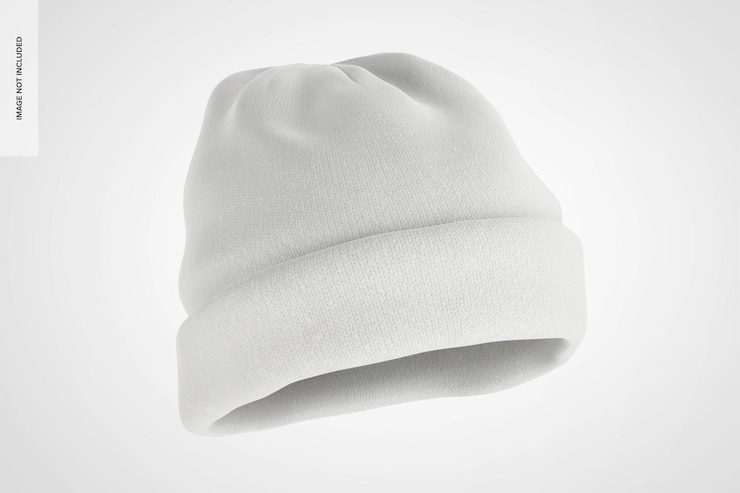 PSD gratuito beanie mockup galleggiante