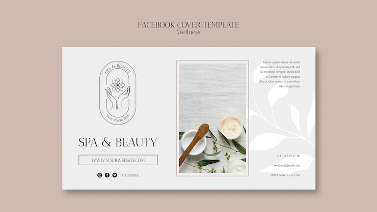 Gratis PSD beauty en wellness facebook omslagsjabloon ontwerp