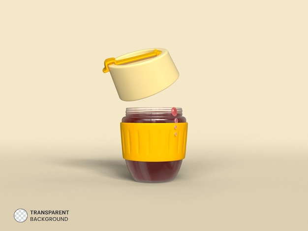 Bebé agua sipper botella icono aislado 3d render ilustración