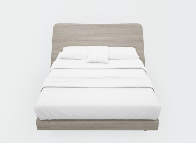 bed met witte lakens