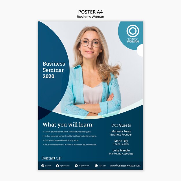 Bedrijfsconcept voor poster sjabloon